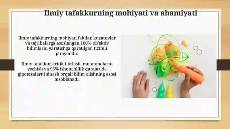 Ilmiy tafakkurni rivojlantirish, ijodiy qobiliyatni shakllantirish 4