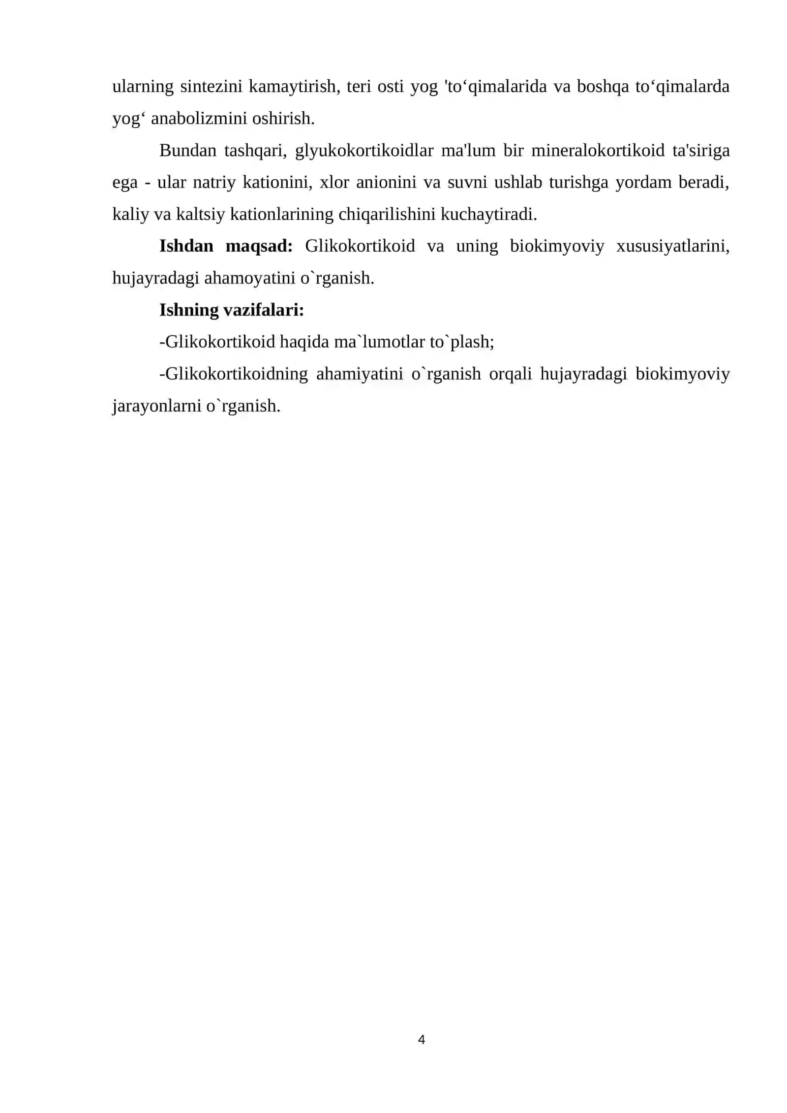 Glyukokortikoidning organizmdagi vazifalari 4