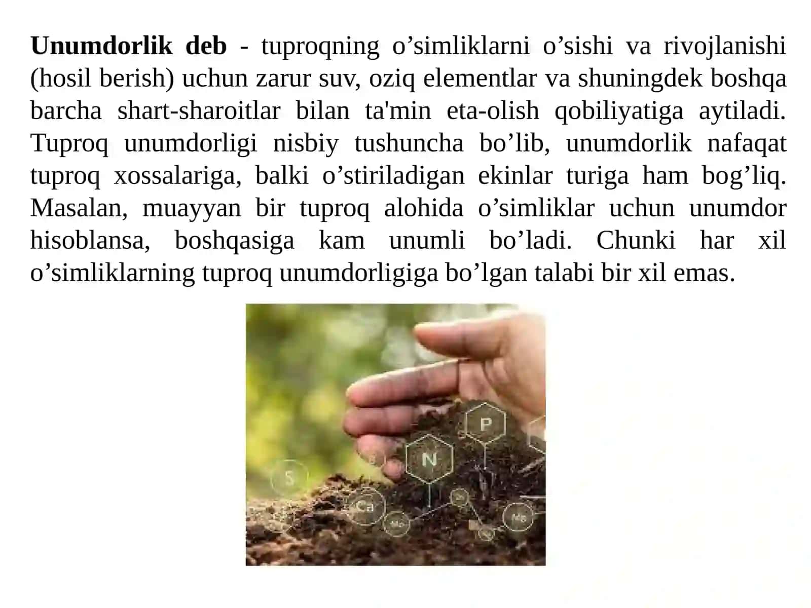 Tuproqlar Geografiyasi. O‘zbekiston Tuproqlari 4