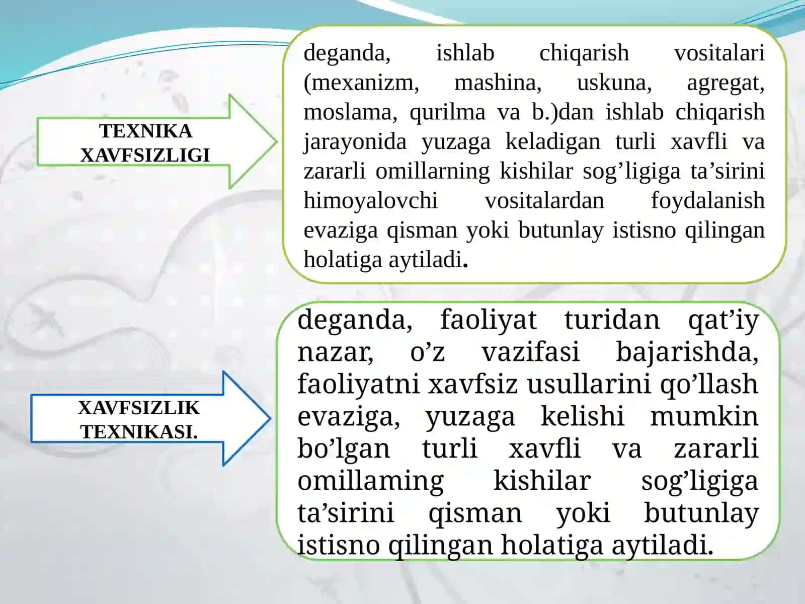 Mehnat xavfsizligi sohasida texnika 4
