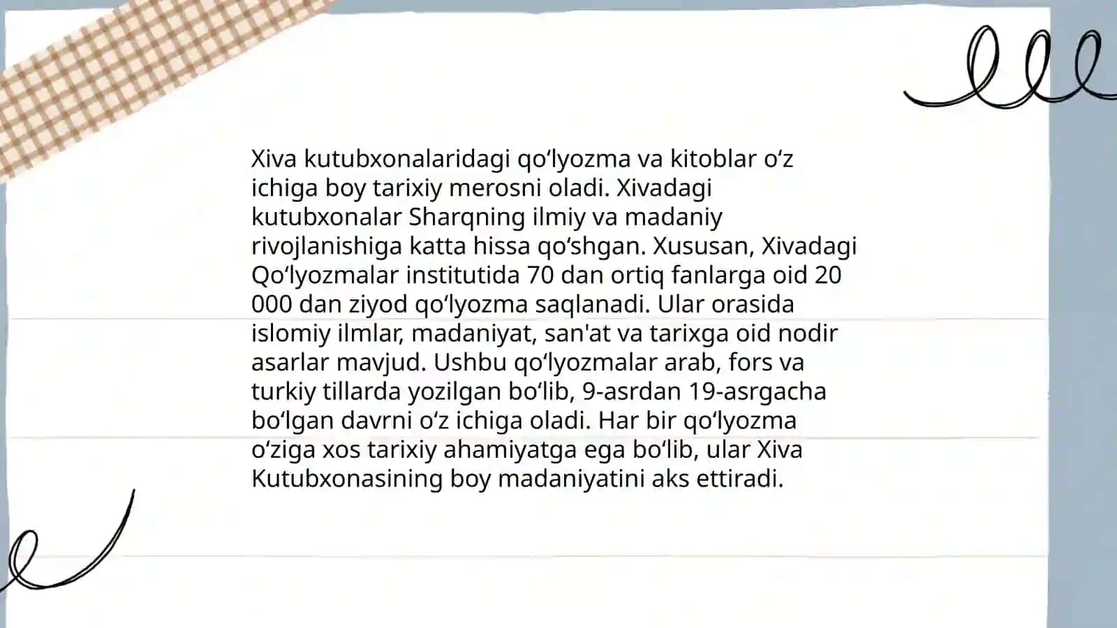 Xiva xonligida kitobat va kutubxona tarixi 4