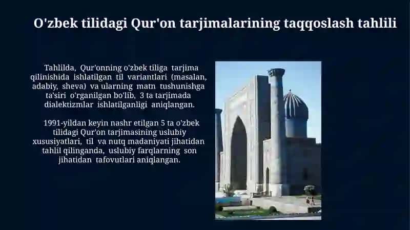 Mustaqillik yillarida Qur'on Tarjimalarining Kelib Chiqishi 4
