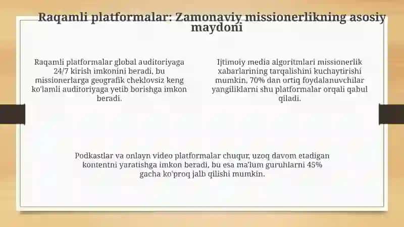 Missionerlik targʻibotida uslub va vositalarining zamonaviylashuvi 4
