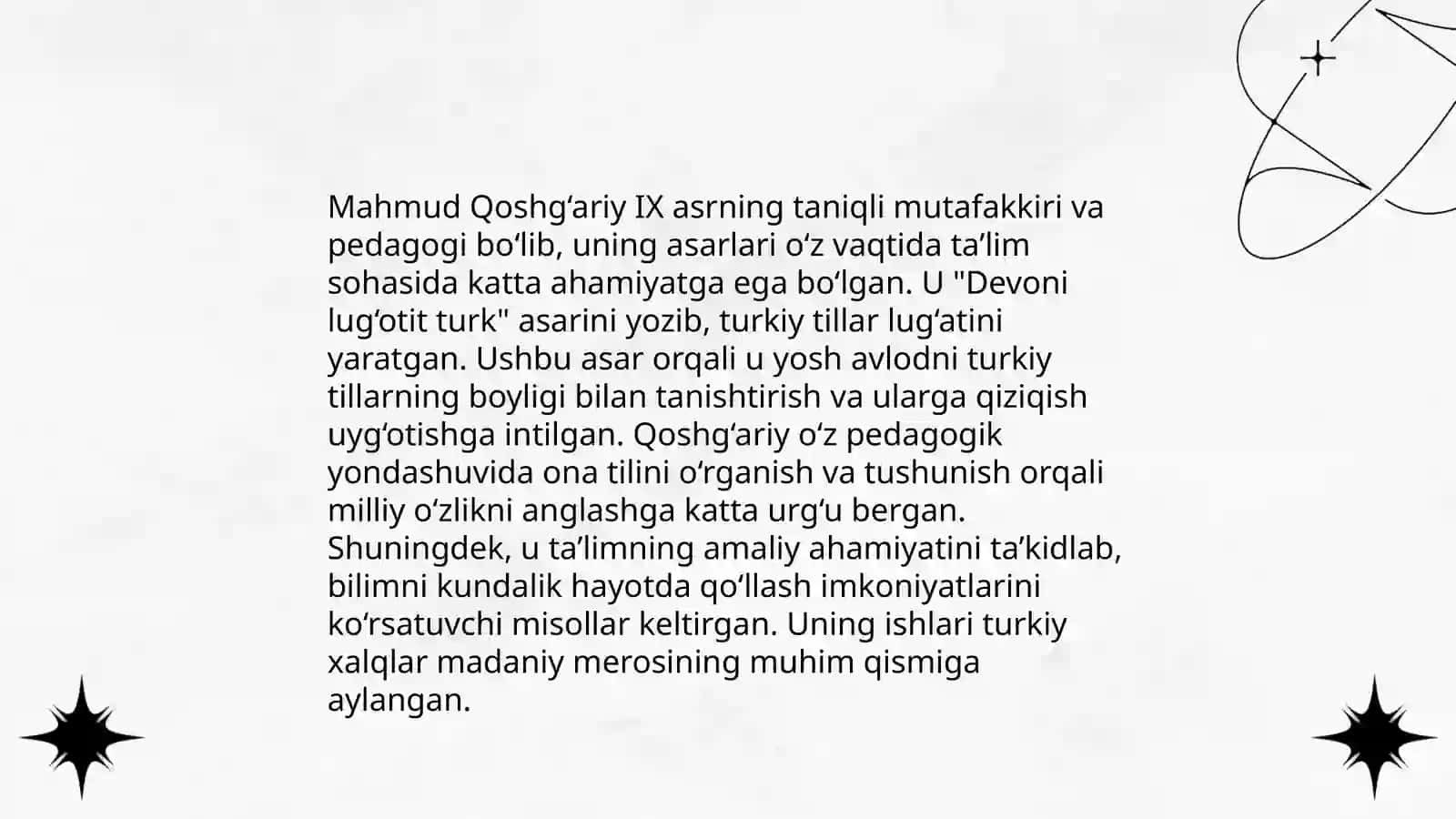 Yusuf Xos Hojib va Mahmud Qoshg‘ariyning pedagogik qarashlari 4