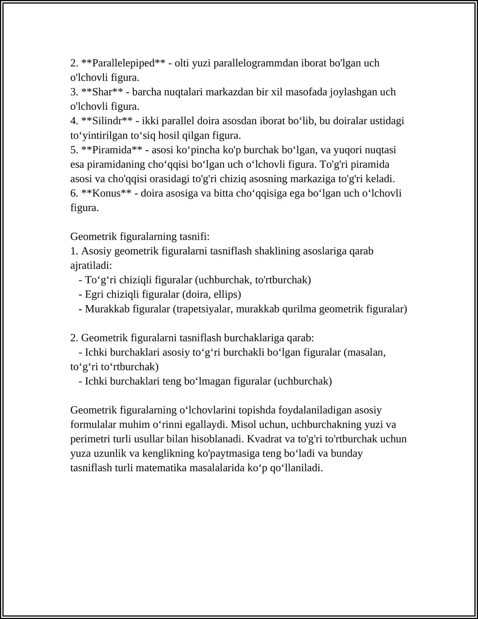 BOSHLANG'ICH SINFLARDA GEOMETRIK FEGURALARNI O'RGATISH USLUBLARI 4