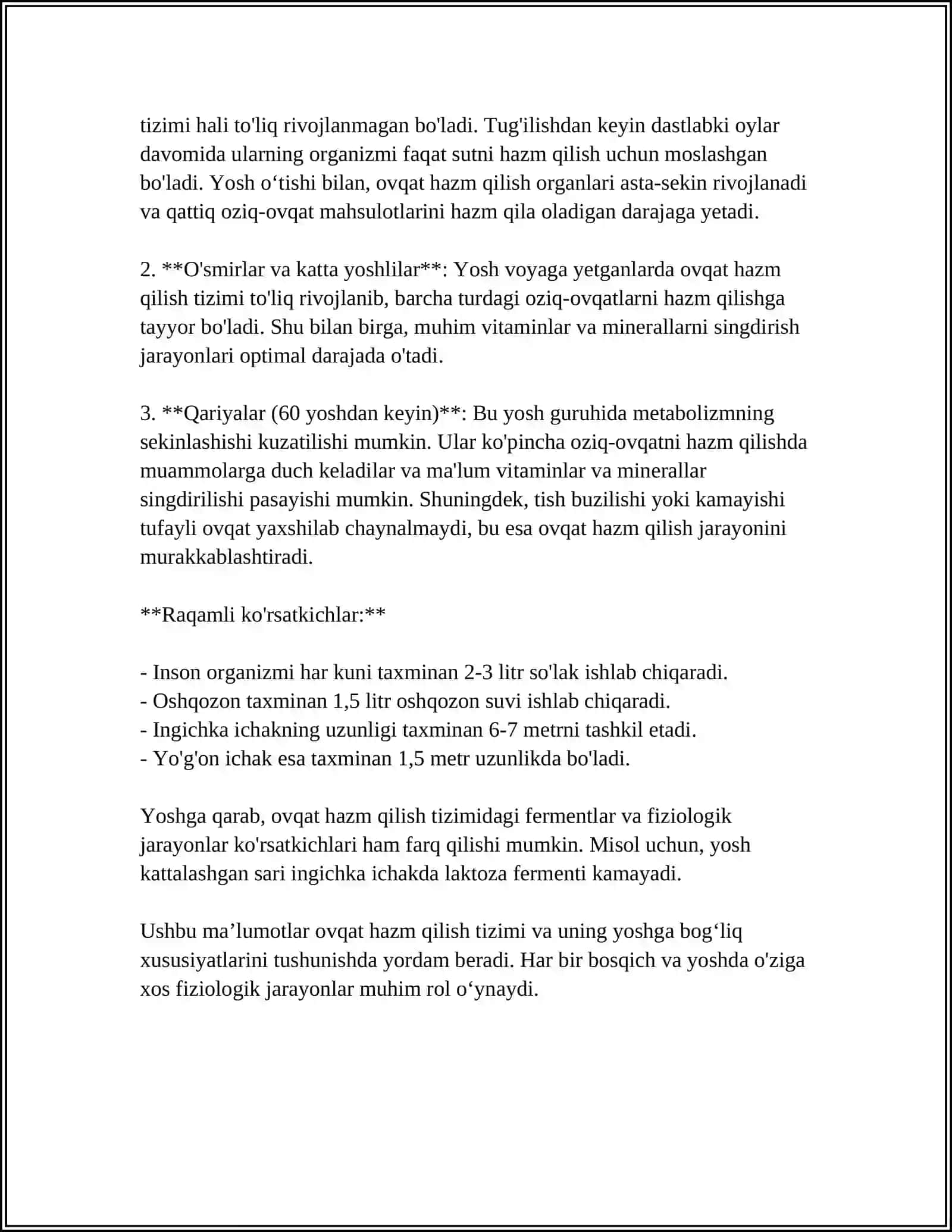 OVQAT HAZM QILISH TIZIMINING YOSHGA BOG‘LIQ XUSUSIYATLARI 4