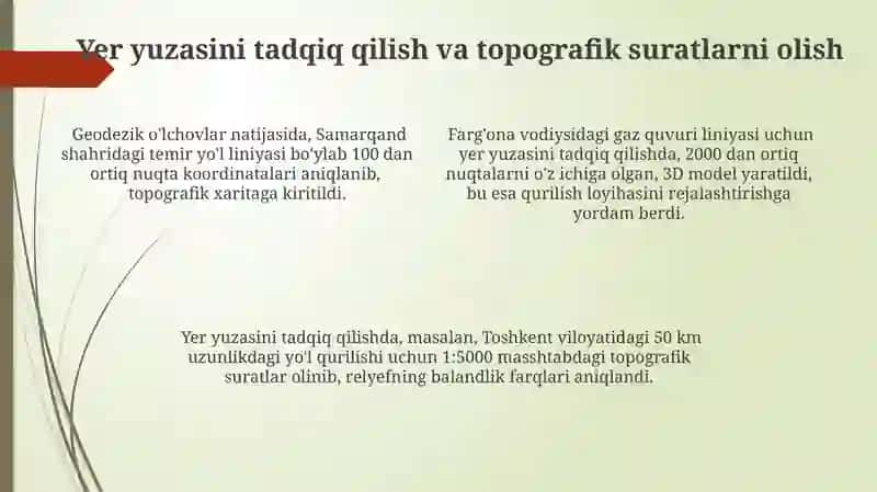 Chiziqli inshootlarni qurish oldidan bajariladigan injener geodezik qidiruv ishlari 4