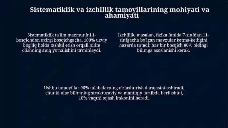 Sistematiklik va Izchillik 4