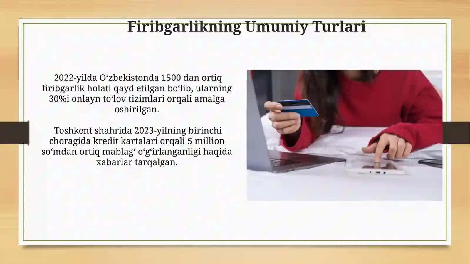 Debet, kredit va virtual kartalar bilan tovlamachiliklar va ularini oldini olishyo'llari 4