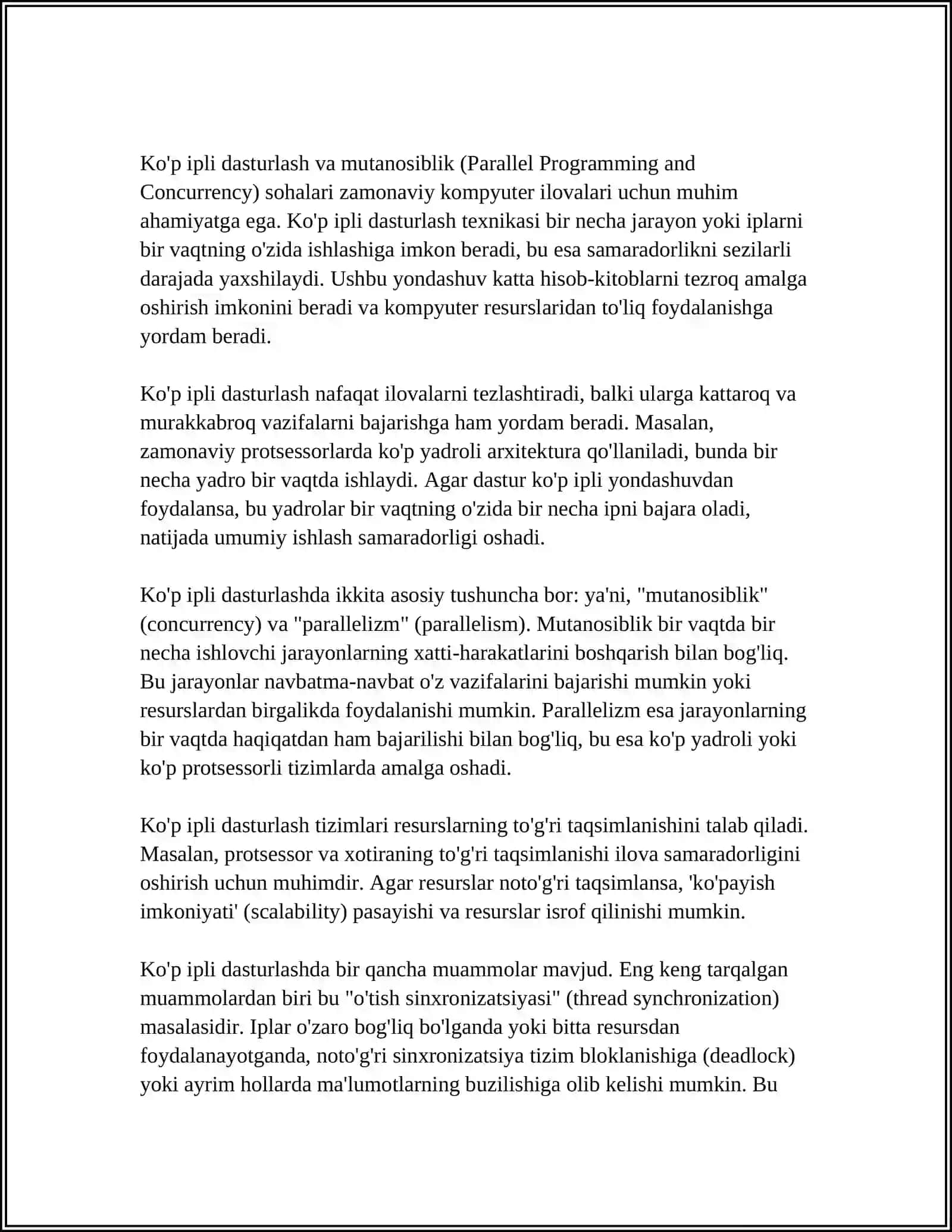 JAVA DASTURLASH TILINING YUQORI DARAJALI QAYTA ISHLASH YO’LLARI VA IMKONIYATLARI 4