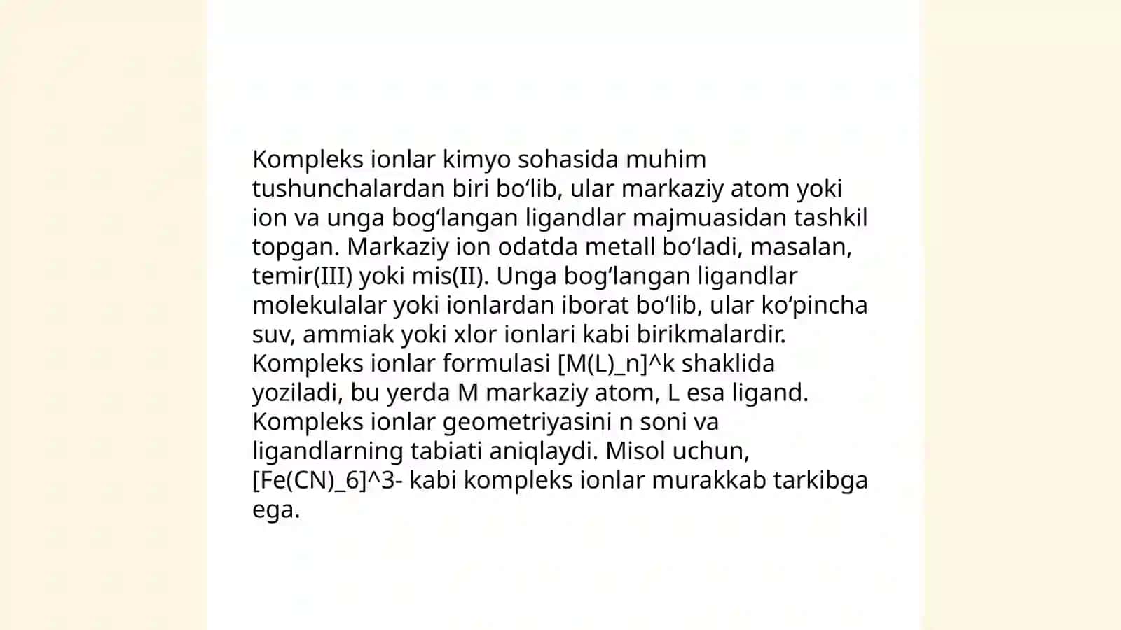 Kompleks birikmalar ularning olinishi va xossalari 4