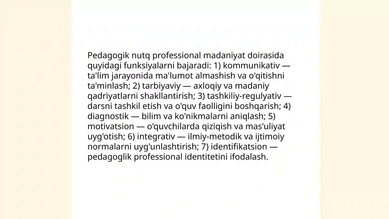 Oʻqituvchining Professional Nutqi 4