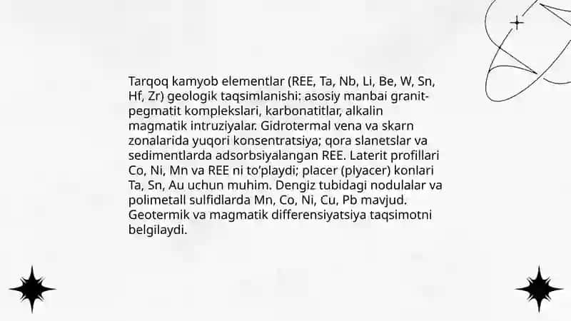 Tarqoq kamyob elementlar 4