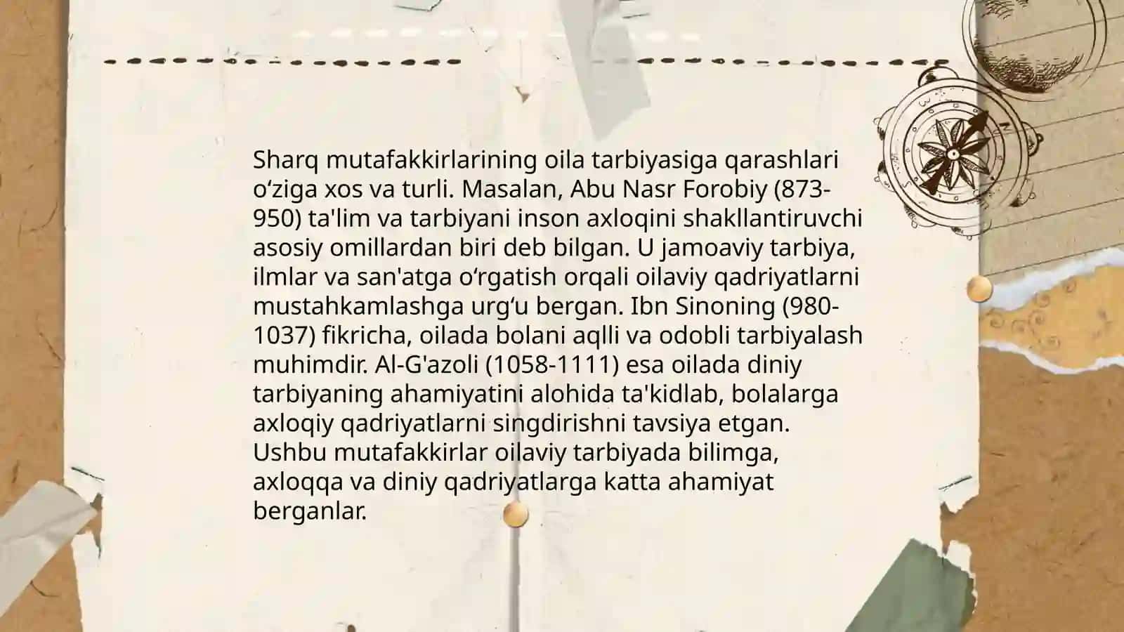 Sharq mutafakkirlari asarlarida tarbiya masalasi 4