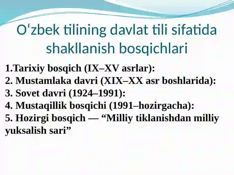 O‘zbek tili rivojlantirish bo‘yicha belgilab olgan vazifalarimizni izchil davom ettirishimiz lozim - Prezident Shavkat Mirziyoyev 4