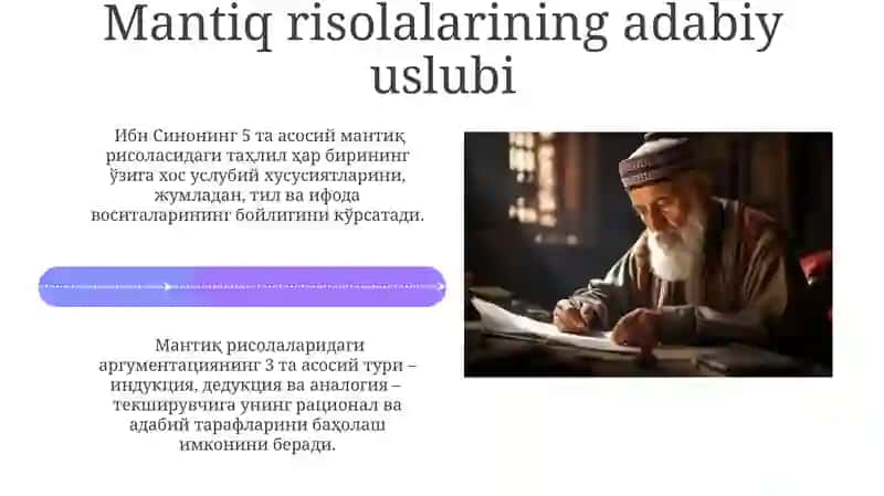 Ibn sinoning adabiy faoliyatiga oid asarlar annotatsiysini tuzish 4