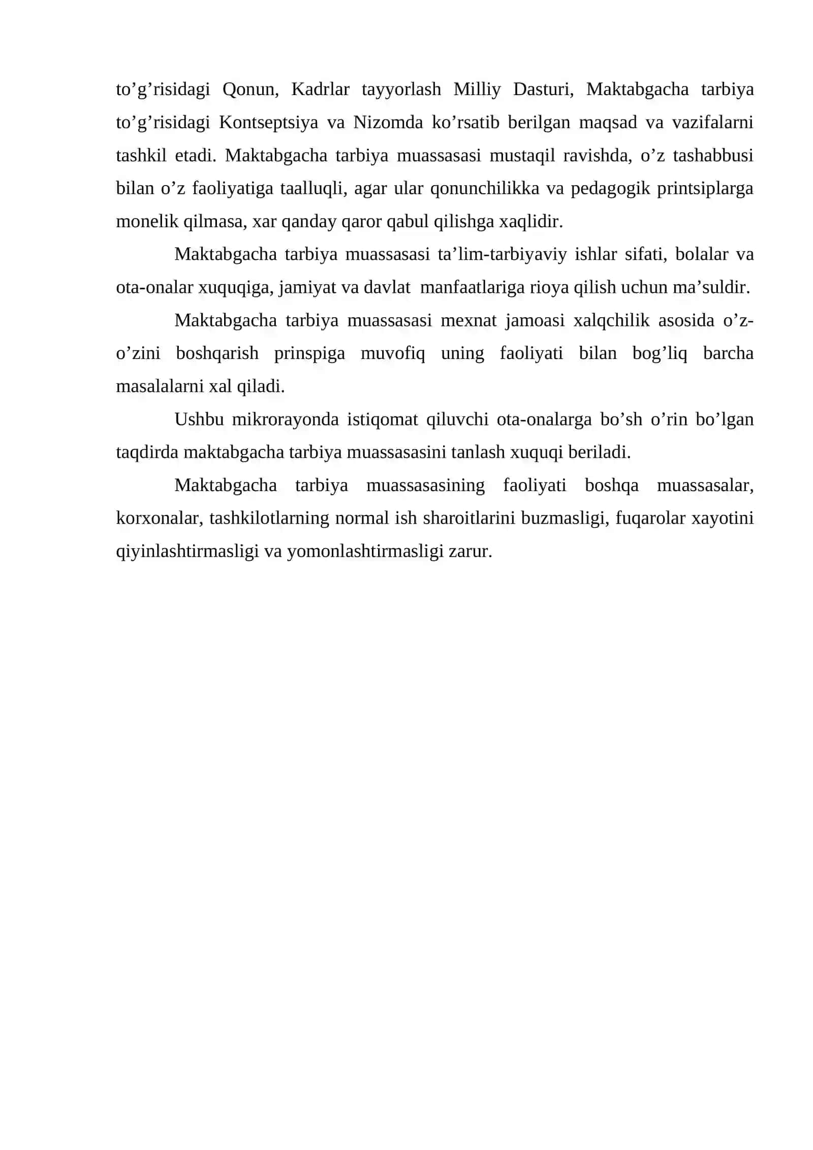 Maktabgacha ta’limda pedagogik tizim va boshqaruv obyekti 4