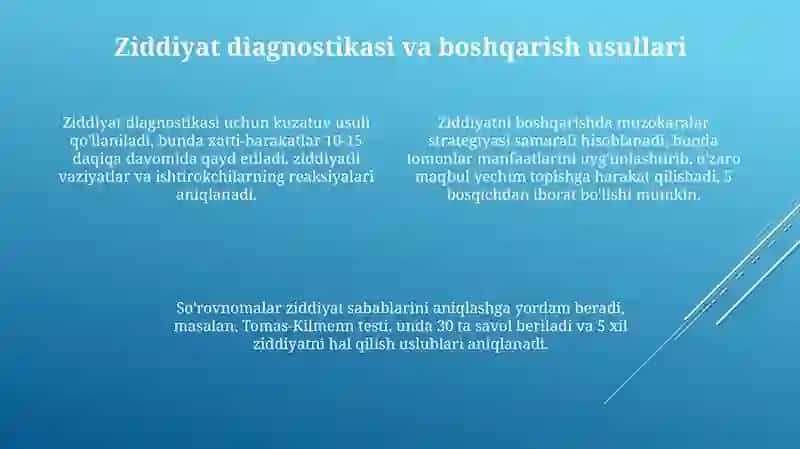 Pedagogik nizolar va ularni bartaraf etish texnalogiyas 4