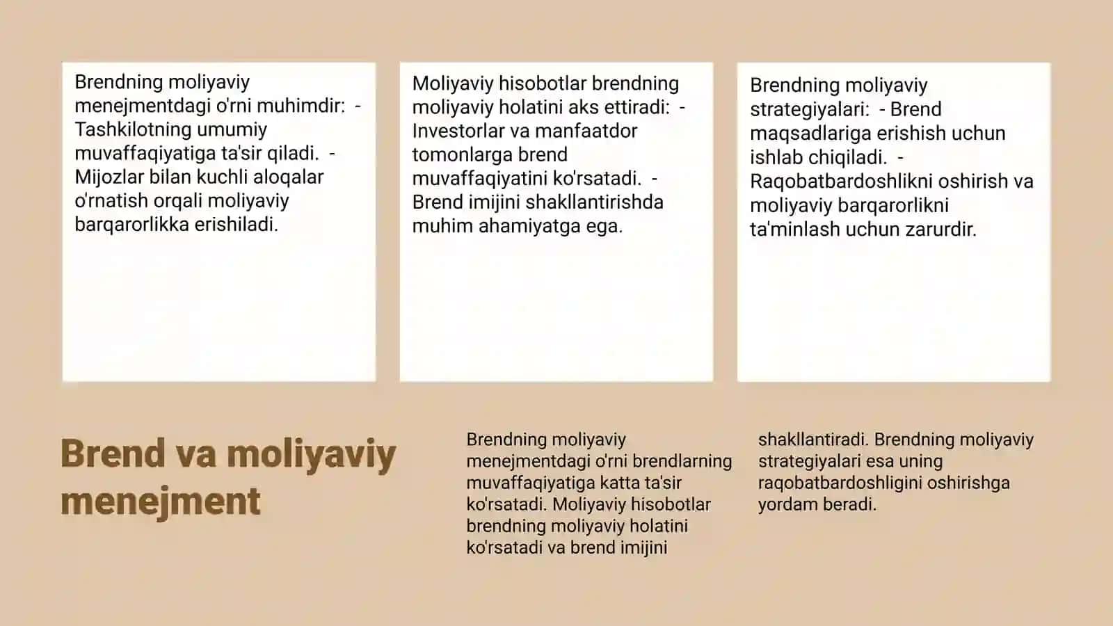 Brendning moliyaviy hisob yoritish strategiyalari 4