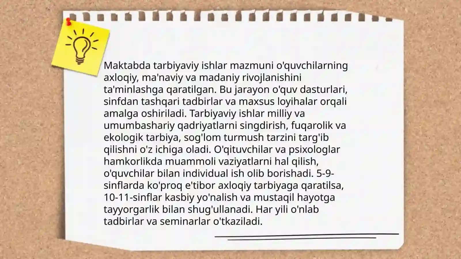 Sinf rahbarining faoliyati 4