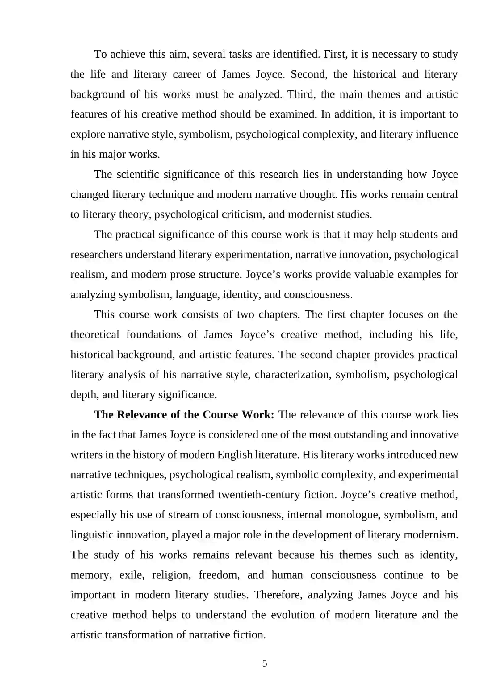 THEORETICAL FOUNDATIONS OF JAMES JOYCE’S CREATIVE METHOD 4