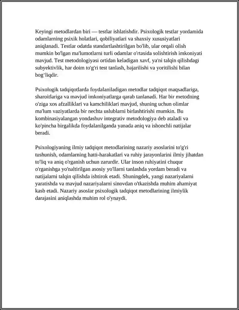 PSIXOLOGIYANING ILMIY TADQIQOT METODLARI 4