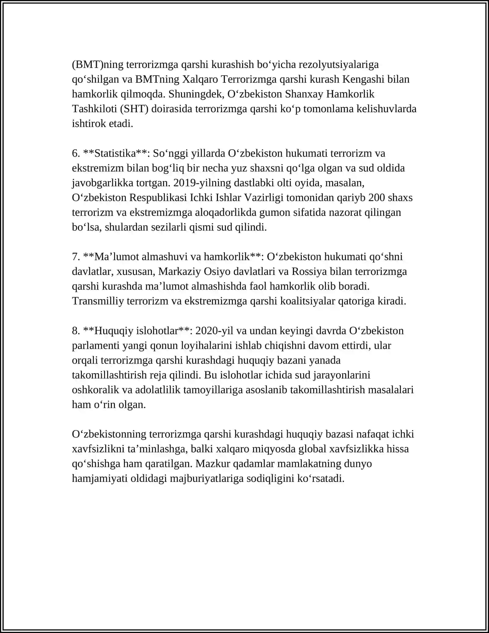 OZBEKISTONNING TERRORIZMGA QARSHI KURASH TAJRIBASI 4