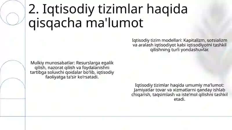 Iqtisodiy tizim modellari va mulkchilik munosabatlari 4