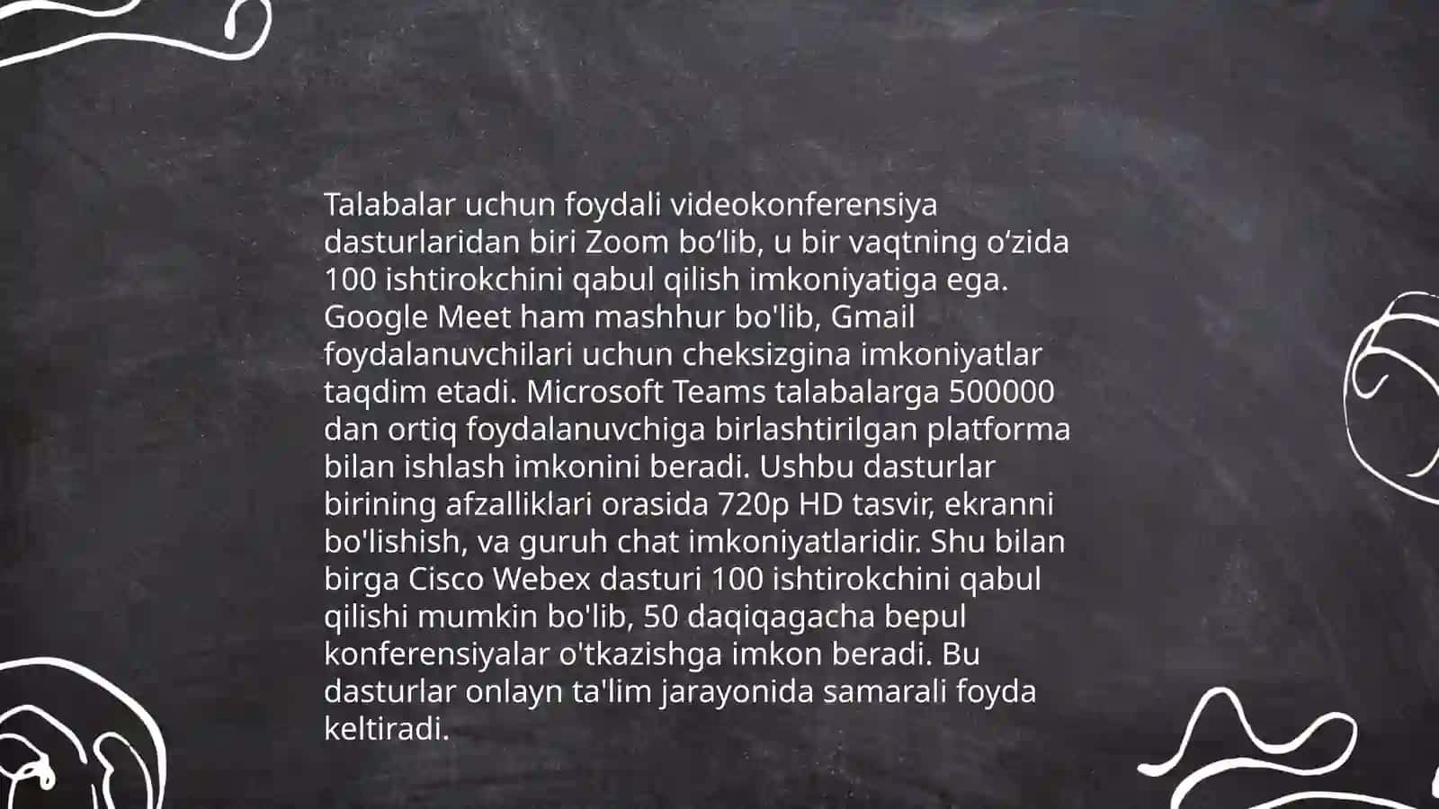 Taʼlim jarayonida videokonferensiyalar 4