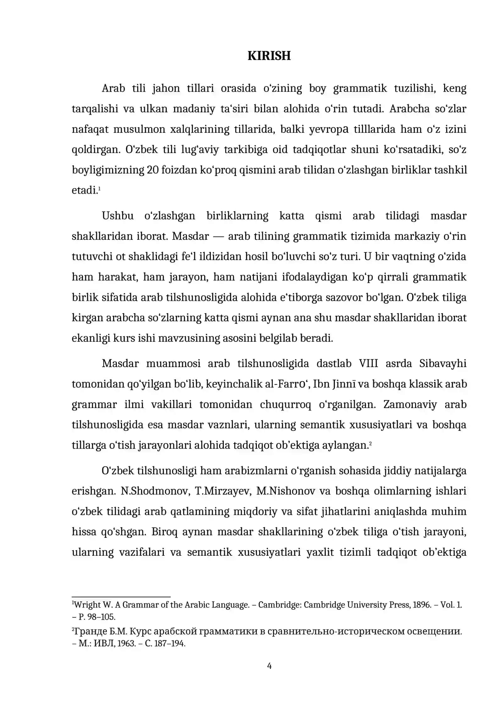 ARAB TILIDA FEL MASDARLARNING O‘ZBEK TILIDA ISHLATILISH HOLATLARI 4