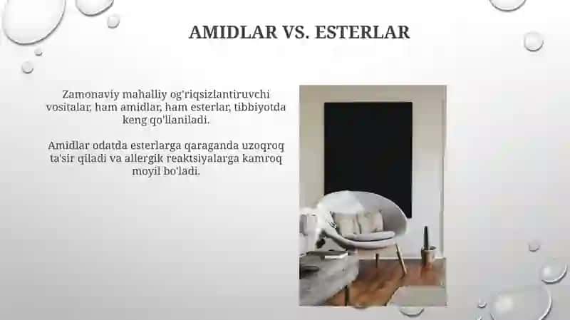 Zamonaviy mahalliy og'riqsizlantiruvchi vositalar 4