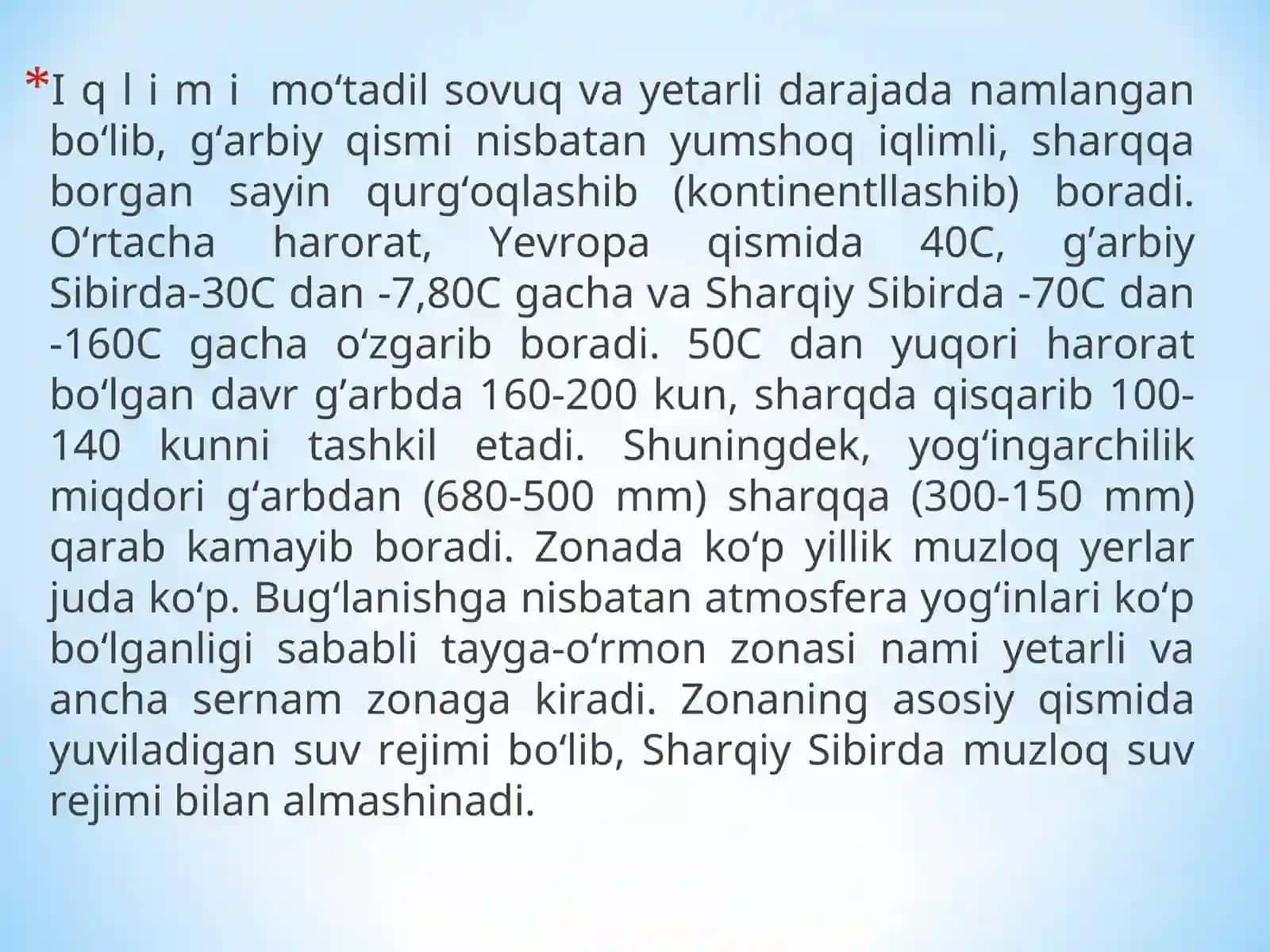 MDH TUPROQLARI. TAYGA-O‘RMON ZONASNNING TUPROQLARI 4