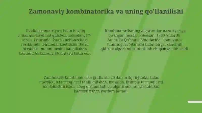 Kombinatorika fani rivojlanish tarixi 4