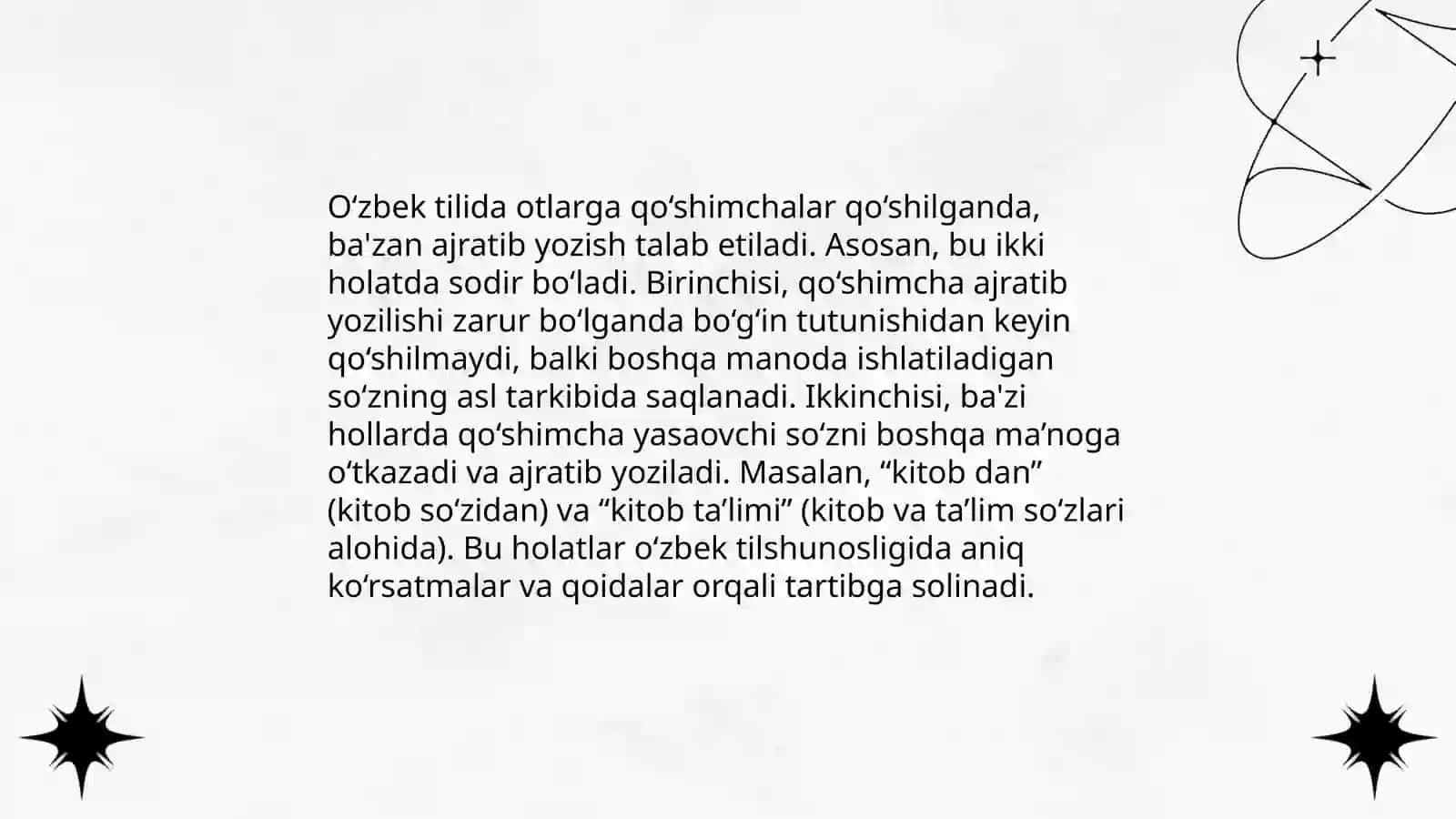 Ajratib yozish qoidalari 4