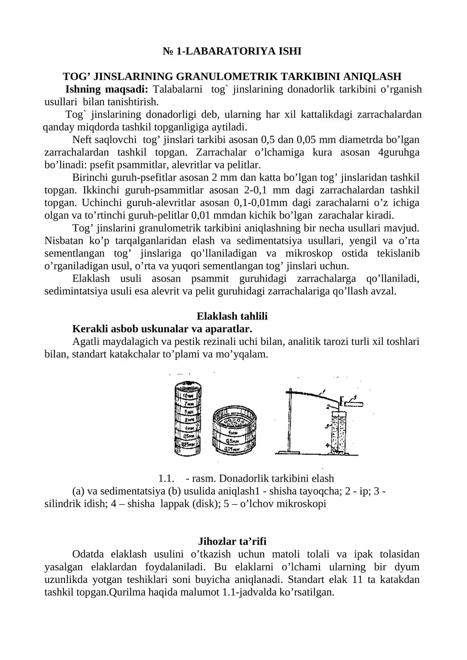 Neft va Gaz Qatlam Fizikasi Laboratoriya Ishlari 4