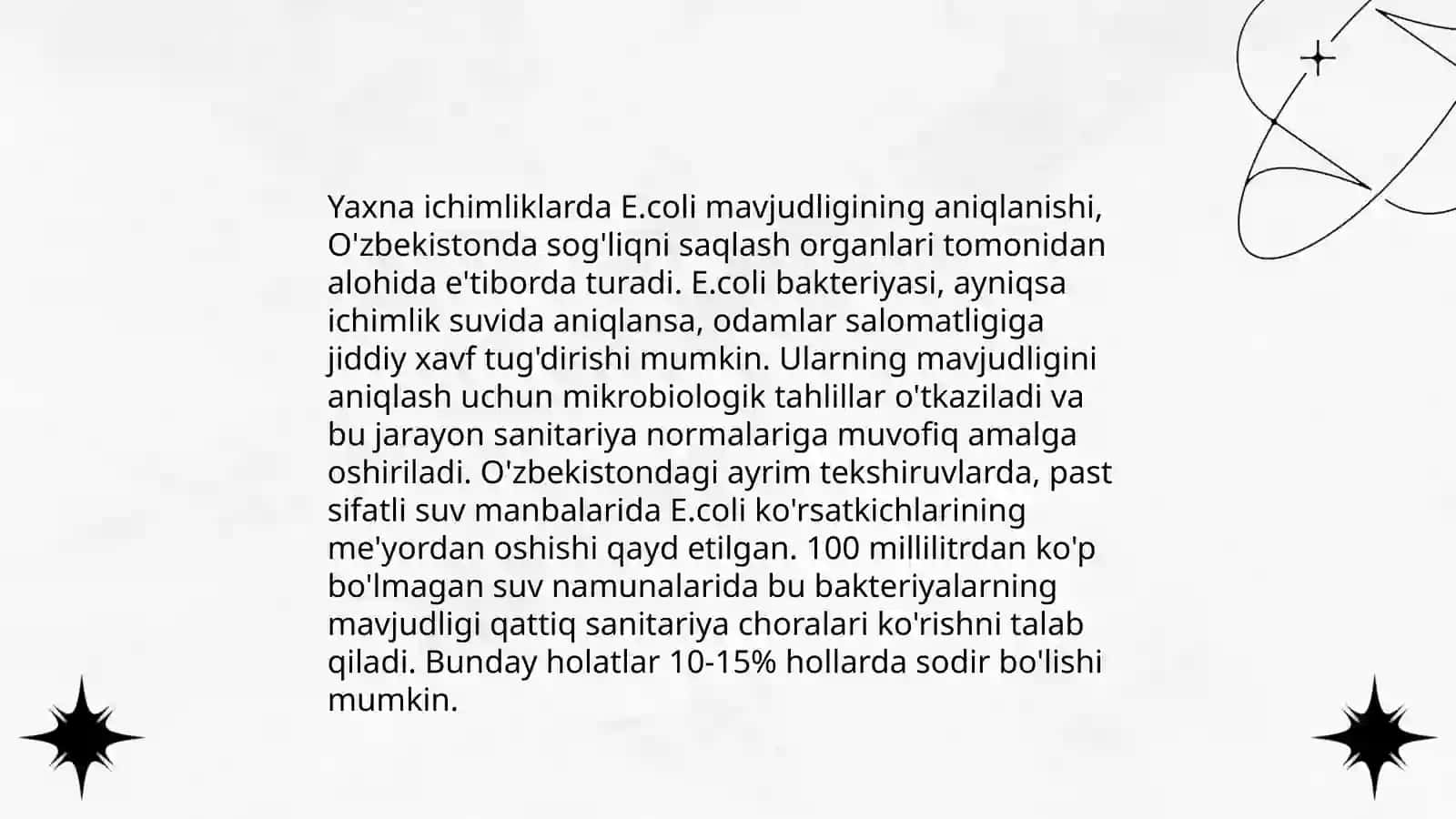 Yaxna ichimliklarining sanitar-gigiyenik ko'rsatkichlarini baholash 4