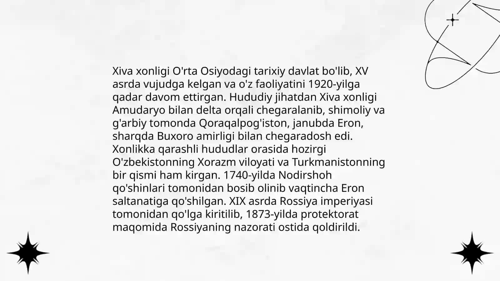 Xiva xonligi manbashunosligi 4