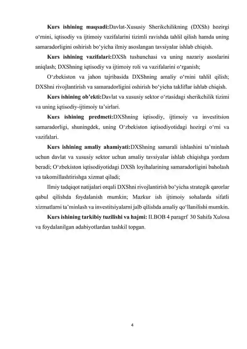 DAVLAT XUSUSIY SHERIKCHILIKNING RO'LI VAZIFALARI VA HOZIRGI O'RNI 4