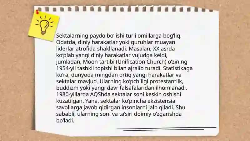 Yangi diniy ta'limotlar va sektalar 4