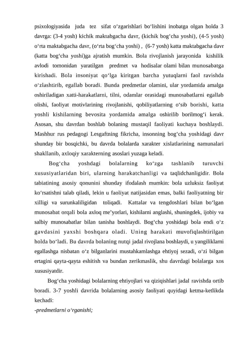 Maktabgacha va kichik maktab yosh davrida psixik rivojlanish 4