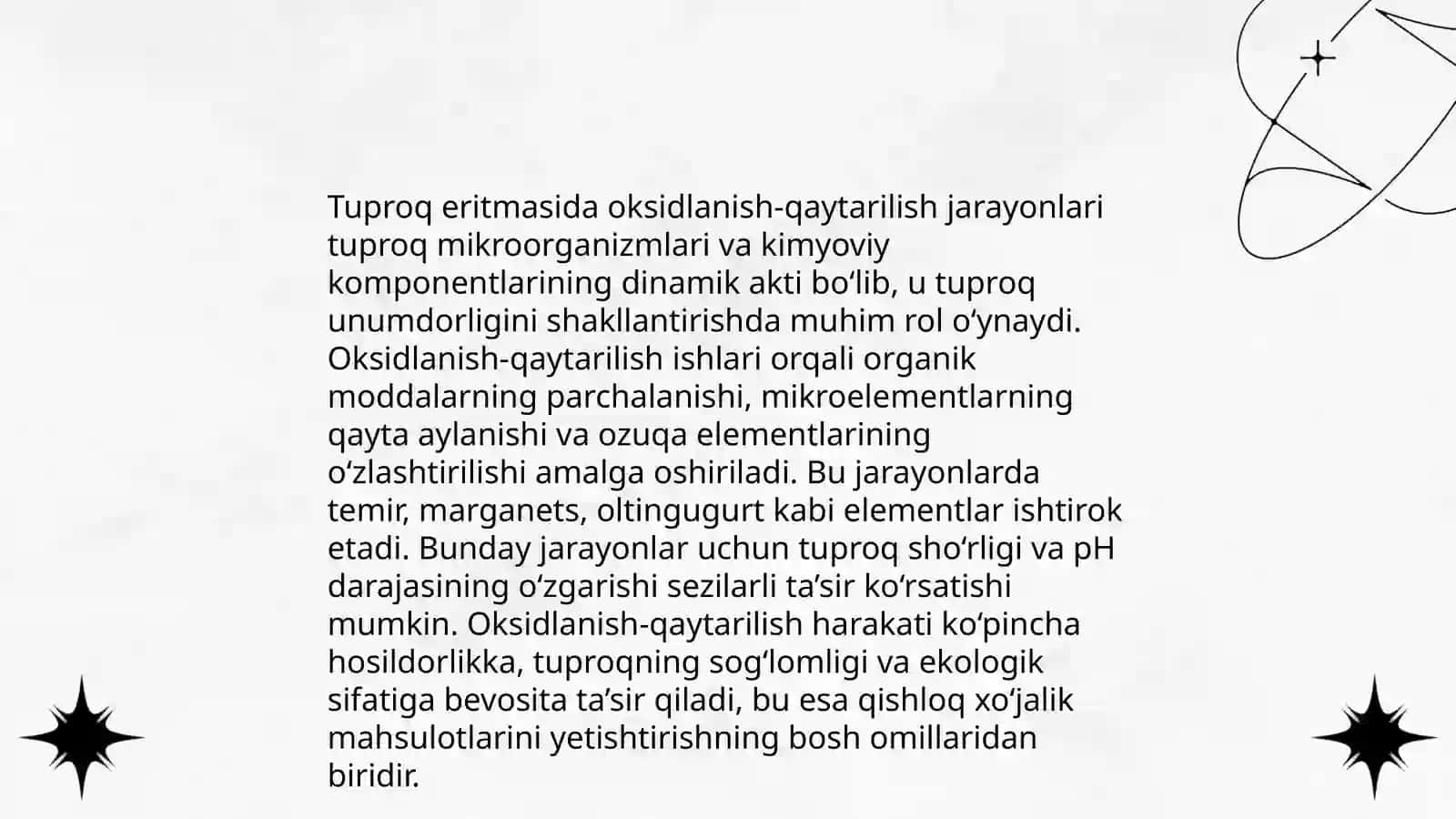Tuproq eritmasining kimyoviy tarkibi 4
