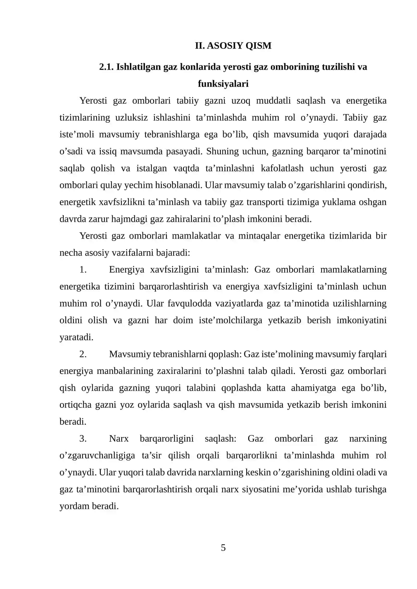 Gaz omborlarini ishlatilgan gaz konlarida tashkil etish texnik va iqtisodiy jihatdan samar 4