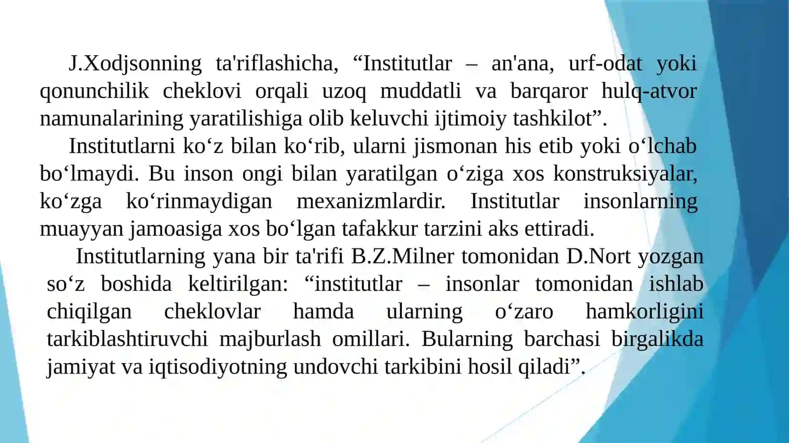 Institutlar jamiyati hayotida muhim o‘rin tutadi 4