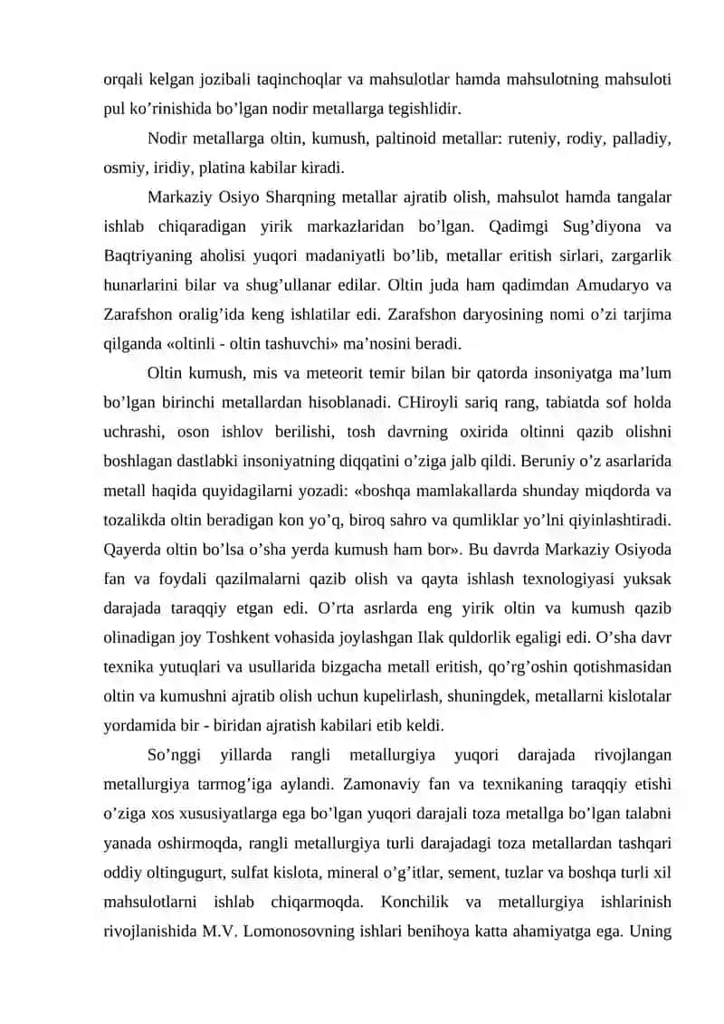 Mеtаllurgiya sаnоаtini tаshkil etish 4