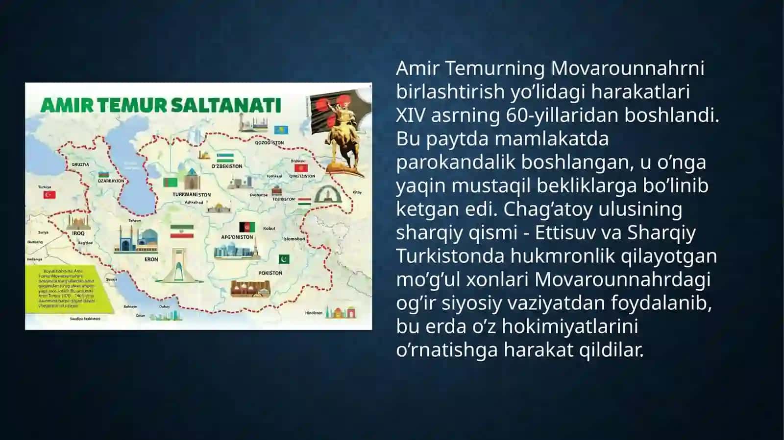 Amir Temur va Temuriylar davlati CHILIGI 4