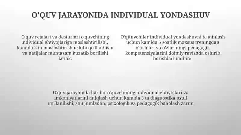 Imkoniyati cheklangan bolalarni samarali inkulyuiz ta'lim olishining asosiy shartlari 4