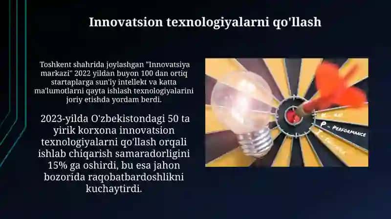 Bozor sharoitida innovatsiyalar va korxonalar taraqqiyotining asosiy yoʻnalishi 4