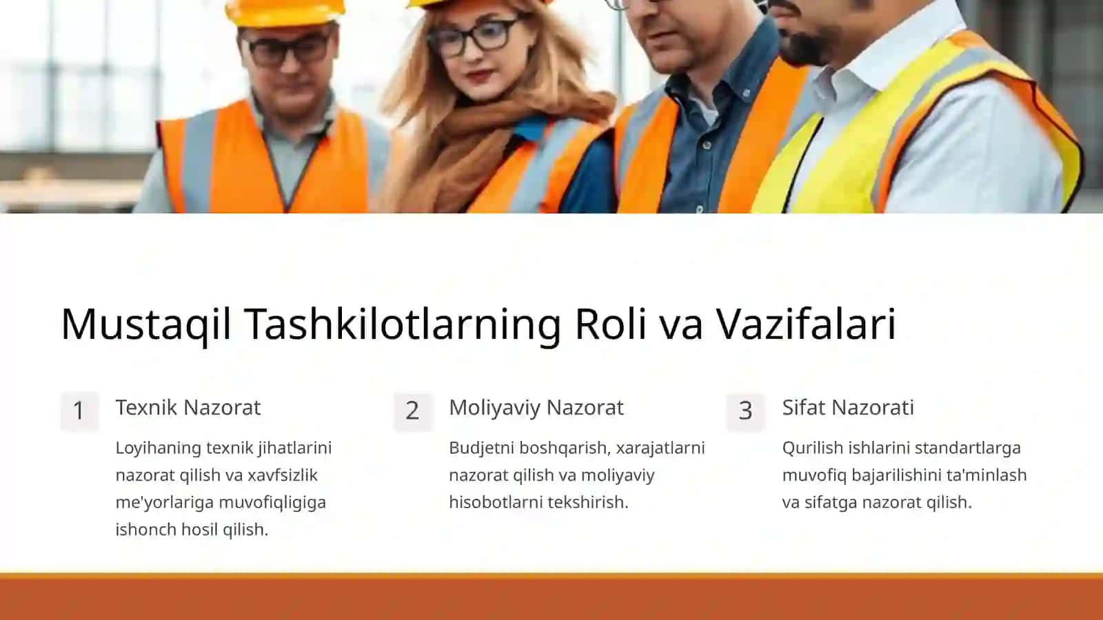 FIDIC qoidalariga muvofiq mustaqil tashkilotlar 4