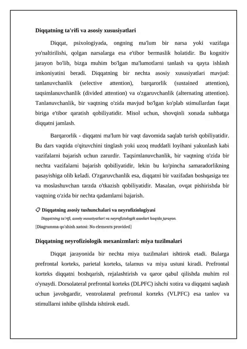 Diqqat haqida tushuncha va uning nerv-fiziologik asoslari 4