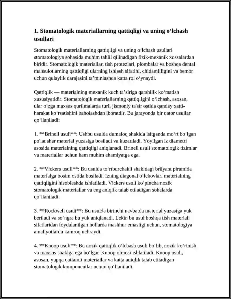 STOMOTOLOGIK MATERIALLARNING FIZIK-MEXANIK XOSSALARI 4